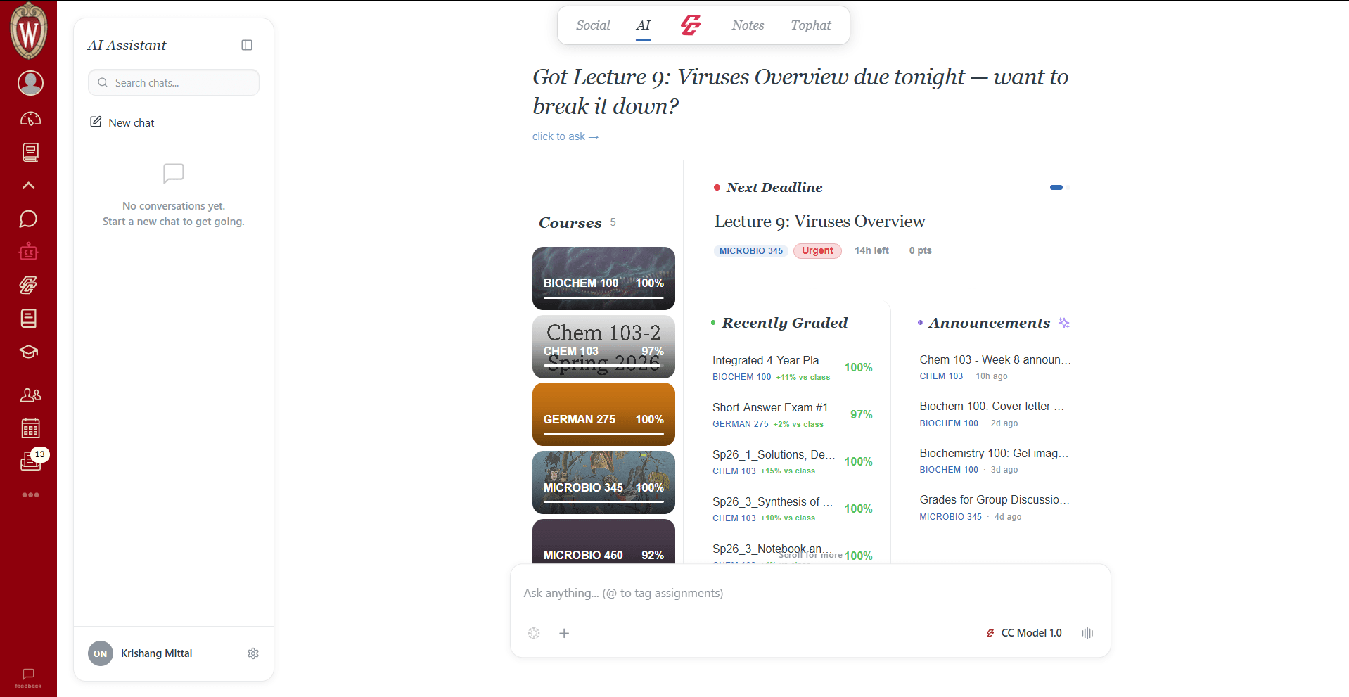 an ai that actually knows your courses.